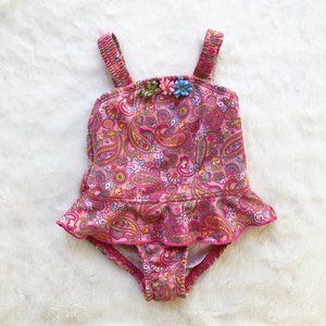 Baby Girl One Piece Ruffle Swimsuit